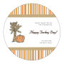 Stripes Thanksgiving Circle Labels 2x2